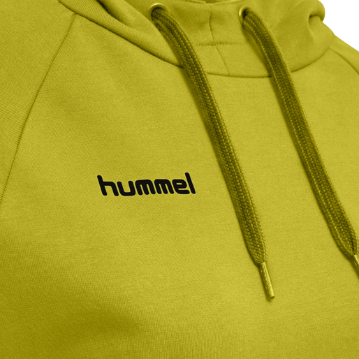 HMLGO COTTON HOODIE WOMAN, BLAZING YELLOW HMLGO COTTON HOODIE WOMAN, BLAZING YELLOW, packshot