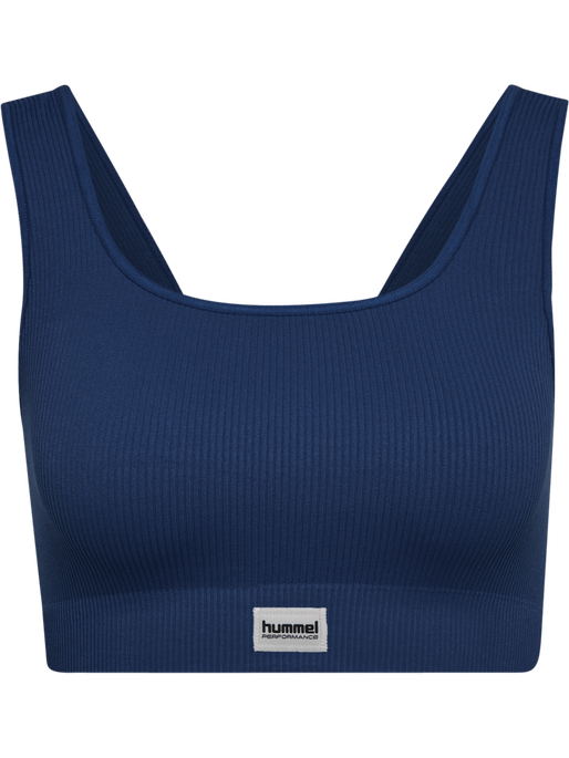 hmlPULSE SEAMLESS RIB BRA, DRESS BLUES hmlPULSE SEAMLESS RIB BRA, DRESS BLUES, packshot