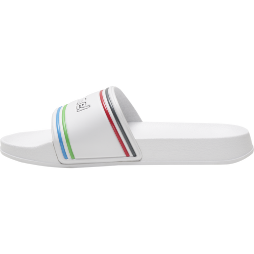 POOL SLIDE RETRO, WHITE/MULTICOLOR, packshot