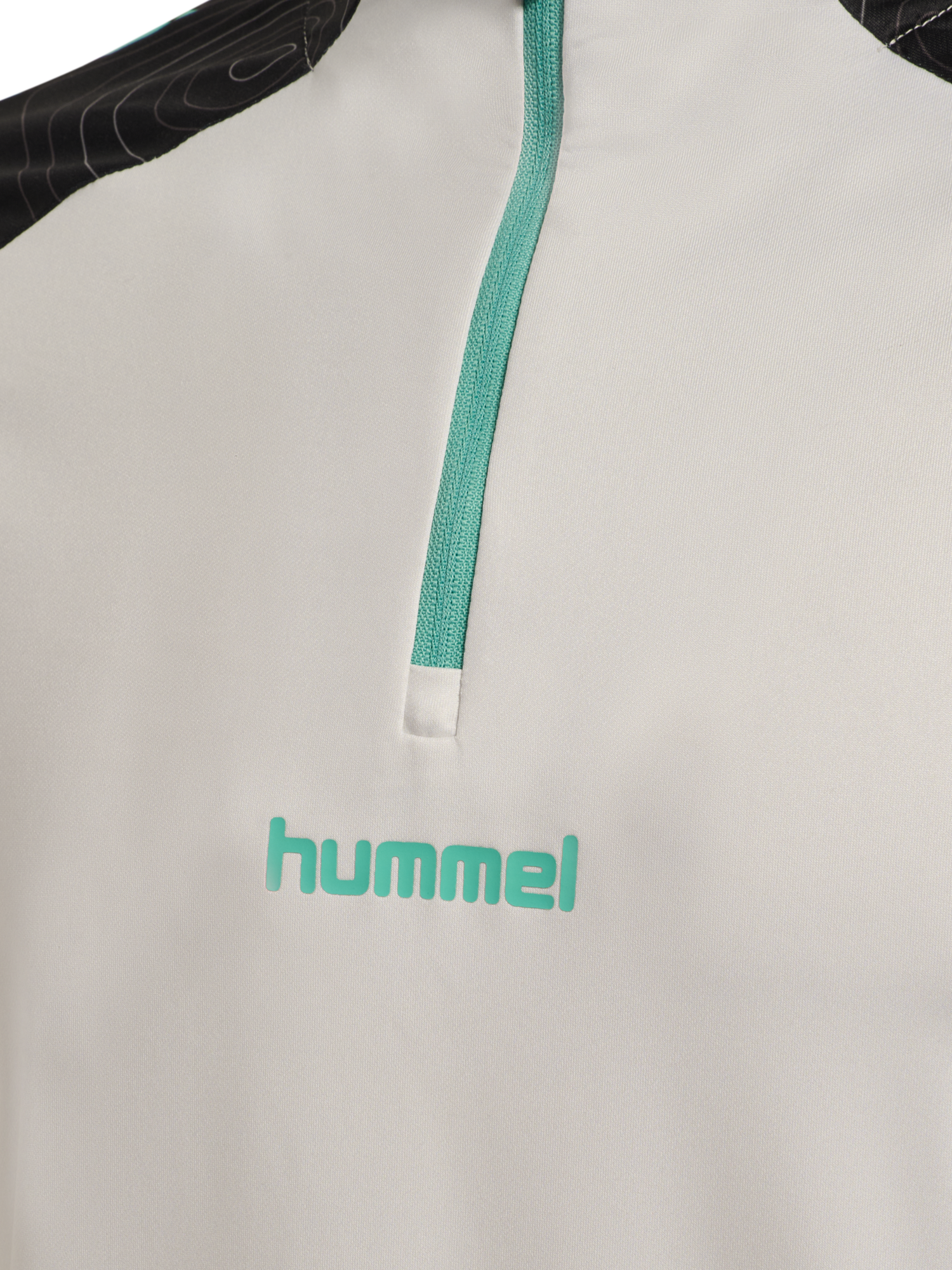 hmlBLAZE 2.0 TRAINING HALF ZIP, VAPOROUS GRAY/POOL BLUE, packshot