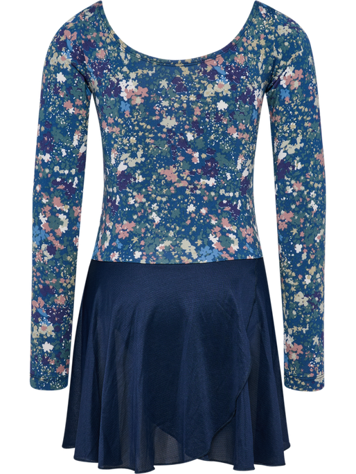 hmlJR MIX GYMSUIT L/S, DRESS BLUES/RIVERSIDE, packshot