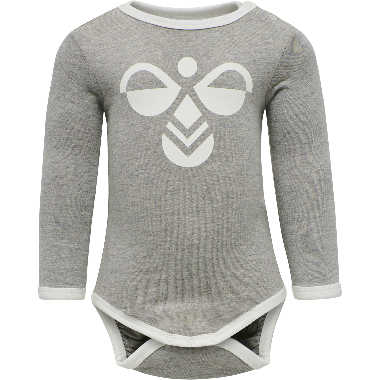 hmlFLIPPER BODY L/S 2-PACK, GREY MELANGE/WOODROSE, packshot