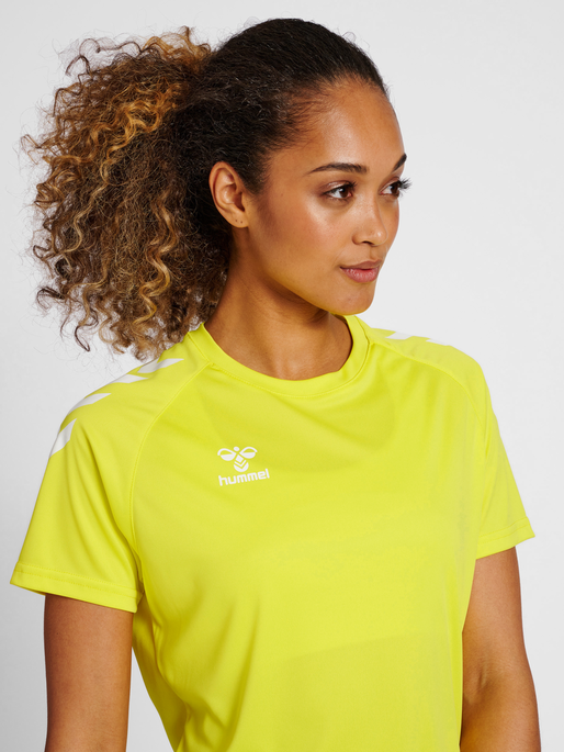 hmlCORE XK CORE POLY TEE  S/S WOMAN, BLAZING YELLOW, model