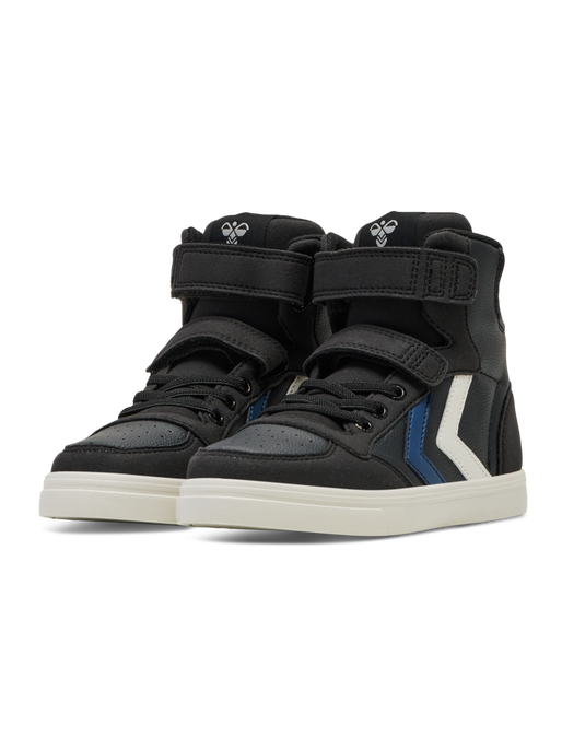 SLIMMER STADIL LEATHER HIGH JR, BLACK/BLUE, packshot