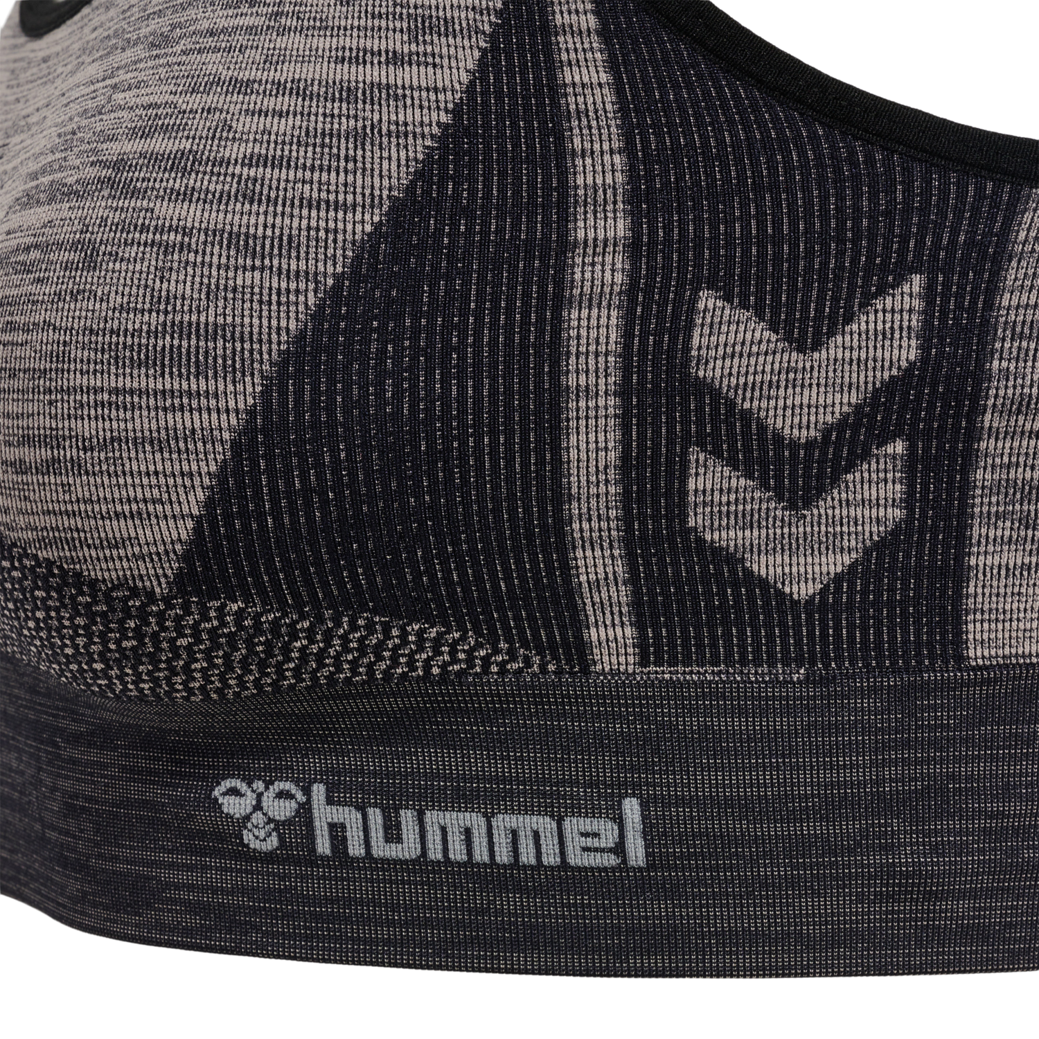 hmlCLEA SEAMLESS  SPORTS TOP, CHATEAU GRAY/BLACK MELANGE, packshot