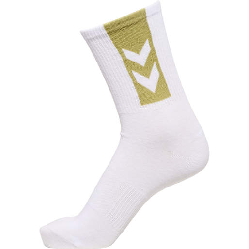 hmlLEGACY CHEVRON 3-PACK SOCKS, WHITE/MOON ROCK/WHITE, packshot