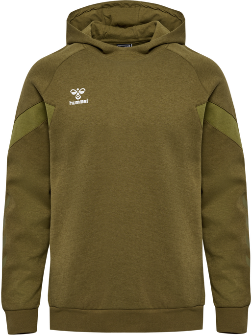 hmlTRAVEL SWEAT HOODIE, MILITARY OLIVE, packshot