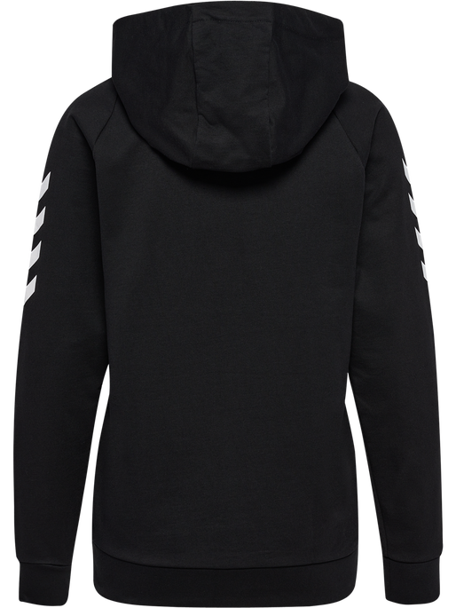 HMLGO COTTON HOODIE WOMAN, BLACK HMLGO COTTON HOODIE WOMAN, BLACK, packshot