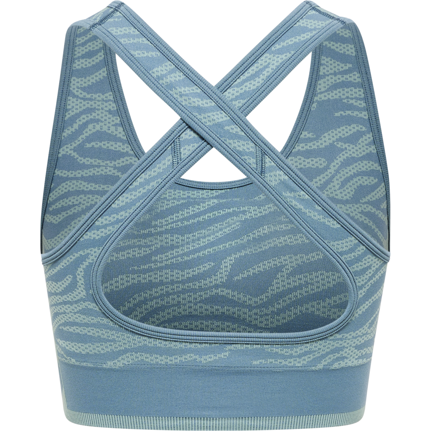 hmlMT SAGA SEAMLESS SPORTS TOP, NORTH ATLANTIC/BLUE SURF MELANGE, packshot