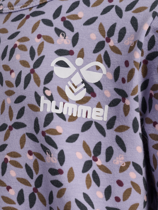 hmlELVINA AOP DRESS L/S, WISTERIA, packshot