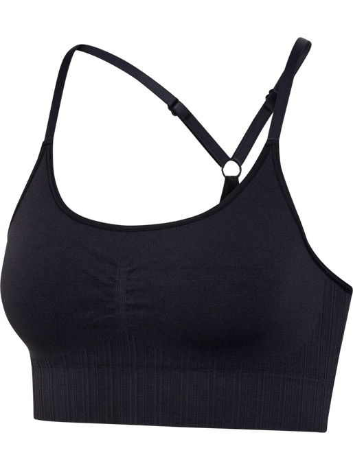 hmlMT DEFINE SEAMLESS PADDED BRA, BLACK, packshot
