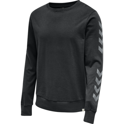 hmlLEGACY CHEVRON SWEATSHIRT, BLACK, packshot