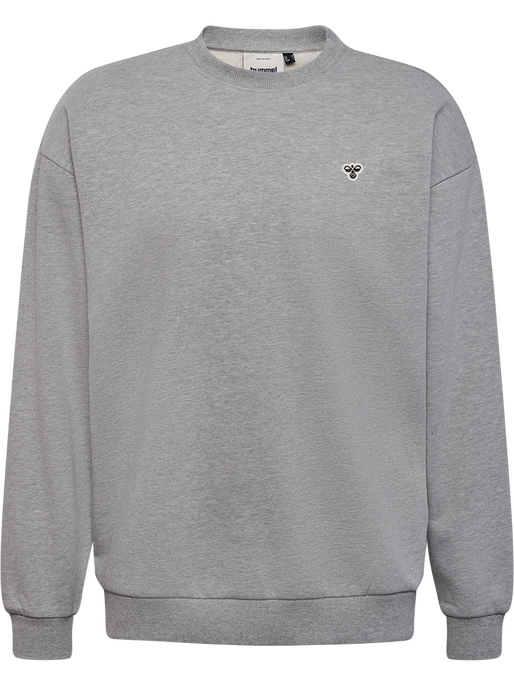 hmlLOOSE CREWNECK BEE, GREY MELANGE hmlLOOSE CREWNECK BEE, GREY MELANGE, packshot
