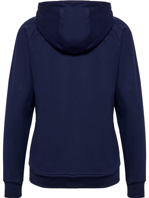 HMLGO COTTON LOGO HOODIE WOMAN, MARINE HMLGO COTTON LOGO HOODIE WOMAN, MARINE, packshot