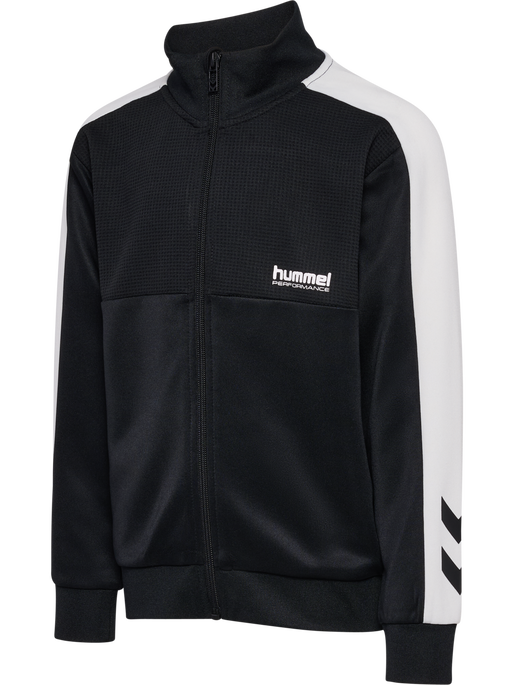 hmlJR COLORBLOCK TRACKSUIT, BLACK, packshot