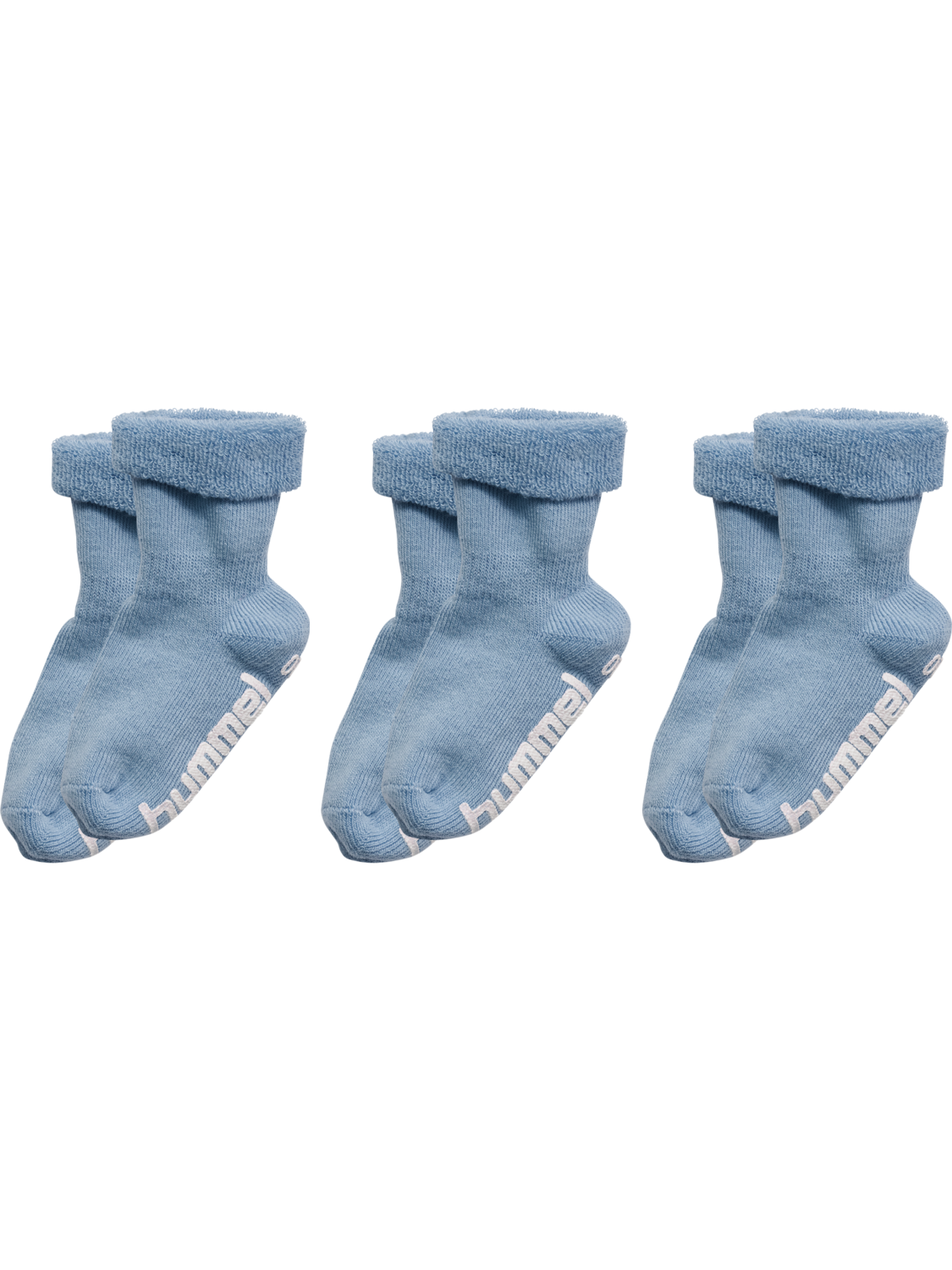 hmlMINI NON SLIP 3-PACK SOCK, FADED DENIM, packshot