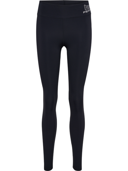 hmlTE FUNDAMENTAL MID WAIST TIGHTS, BLACK/WHITE, packshot
