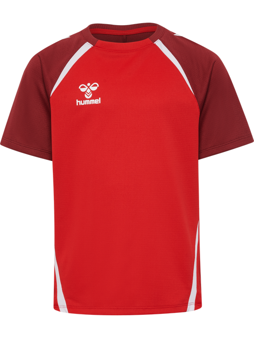 hmlLEAD 2.0 JERSEY S/S KIDS, TRUE RED/MAROON, packshot