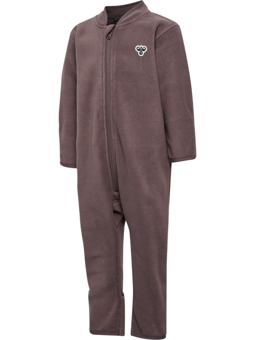 hmlMINI FLEECE ZIP SUIT BEE, PEPPERCORN, packshot