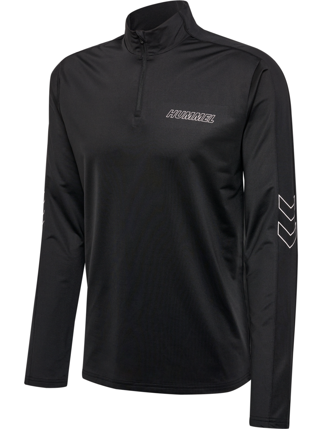 hmlTE STRENGTH PL HALF ZIP, BLACK, packshot