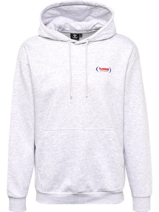 hmlFELIX LOOSE HOODIE, LIGHT GREY MELANGE, packshot