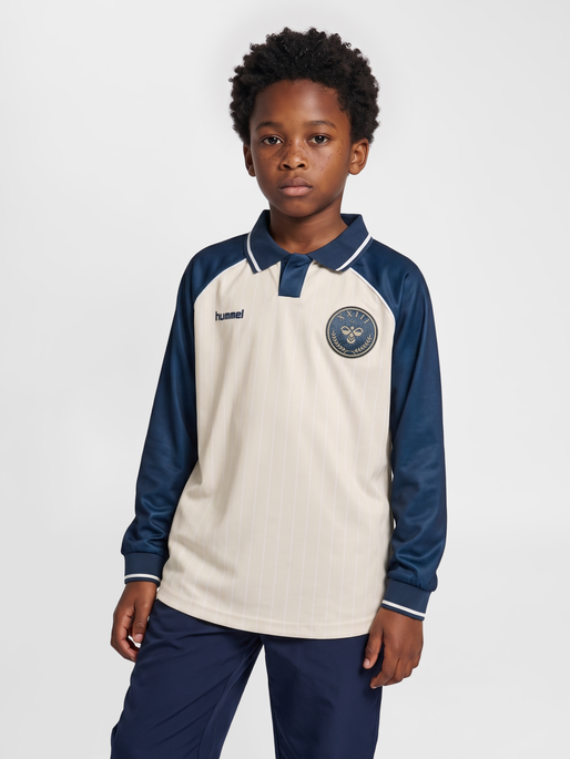 hmlJR LOOSE SOCCER JERSEY L/S, DRESS BLUES, model