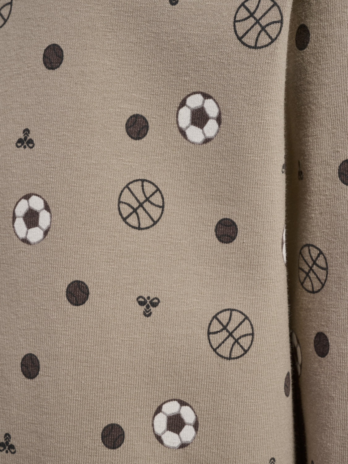 hmlMINI AOP T-SHIRT L/S, VINTAGE KHAKI, packshot