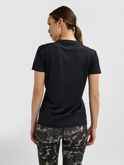 hmlACTIVE CO TEE S/S WOMAN, BLACK, model