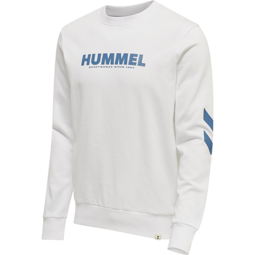 hmlLEGACY SWEATSHIRT, WHITE/DEEP WATER, packshot