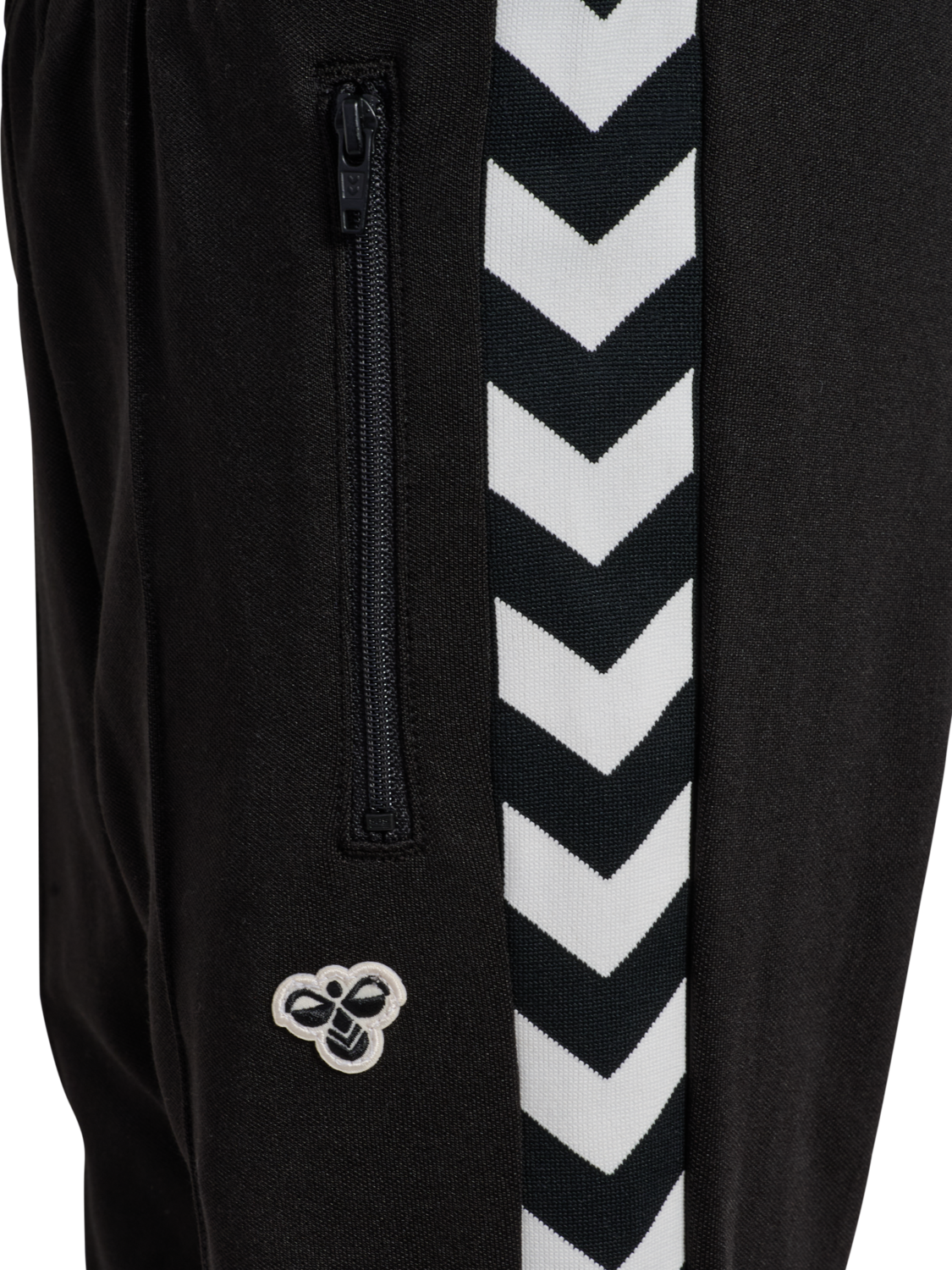 hmlJR ARCHIVE REGULAR POLY PANTS, BLACK, packshot