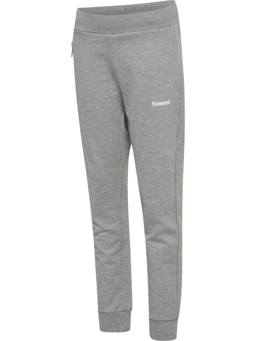 hmlJR REGULAR ADJ WAIST PANTS, GREY MELANGE, packshot