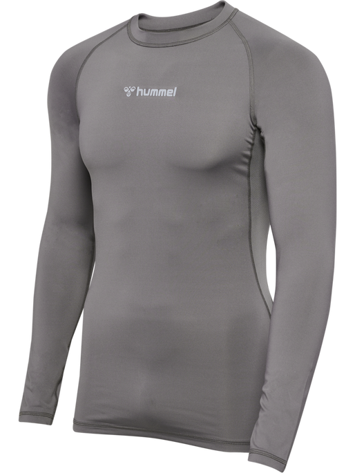 hmlBL PERFORMANCE TEE L/S, STEEL GRAY, packshot