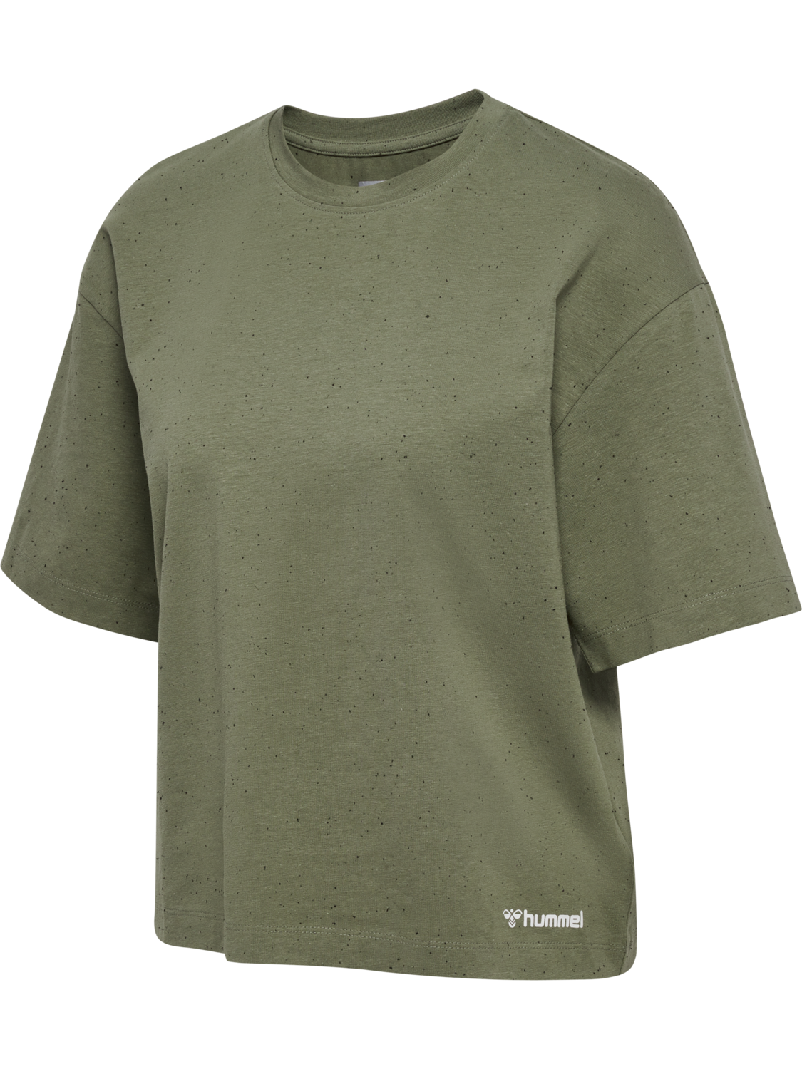 hmlMT ULTRA BOXY SHORT T-SHIRT, DEEP LICHEN GREEN MELANGE, packshot