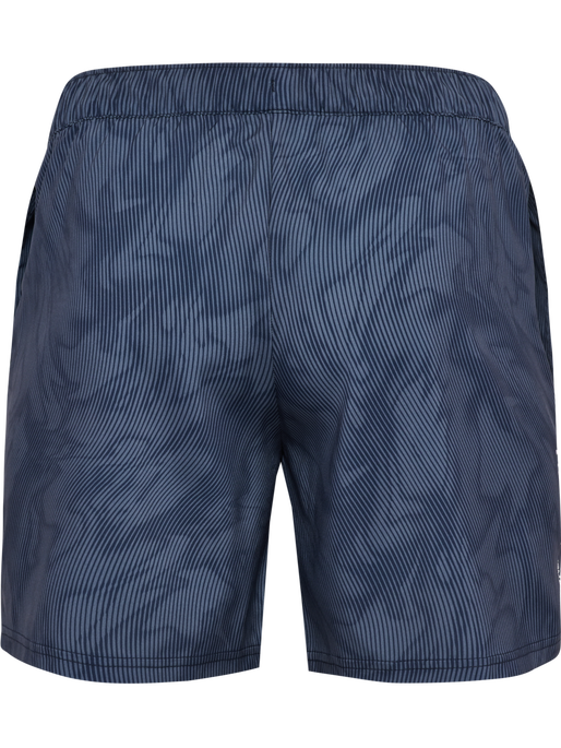 hmlPULSE AOP WORKOUT SHORTS, BLUE MIRAGE/DRESS BLUE, packshot