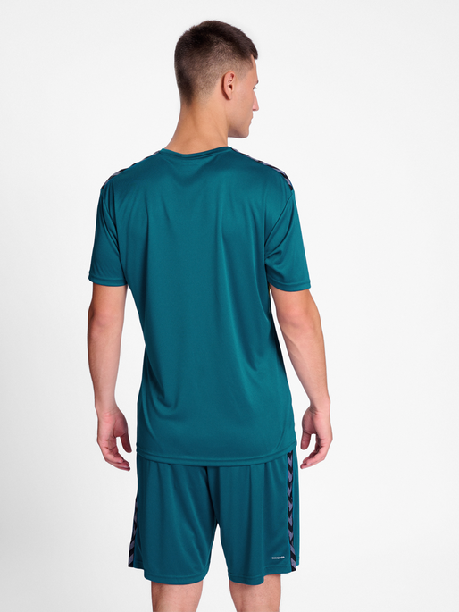 hmlAUTHENTIC PL JERSEY S/S, BLUE CORAL/SULPHUR SPRING, model