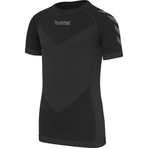 HUMMEL FIRST SEAMLESS KIDS JERSEY S/S , BLACK, packshot