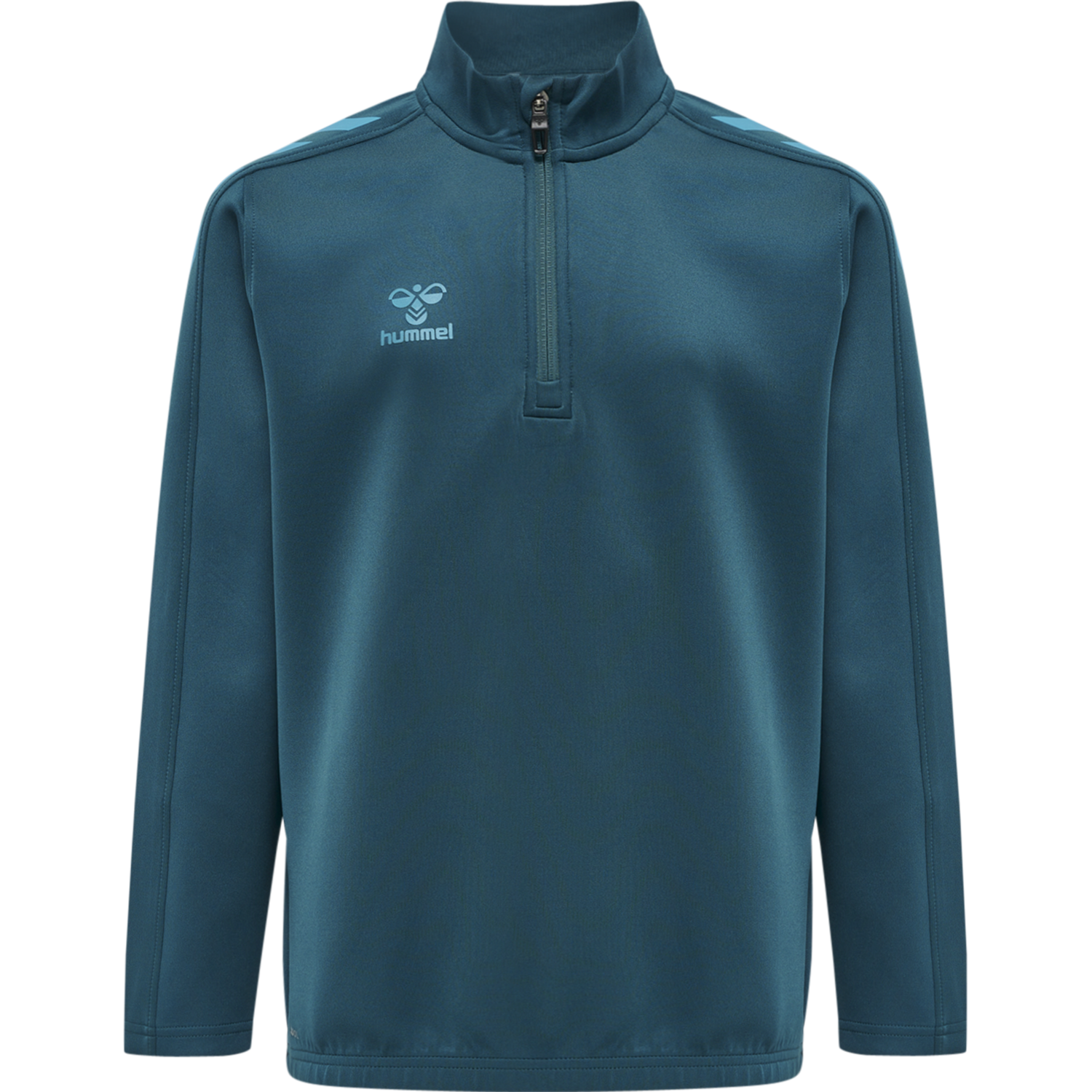 hmlCORE XK HALF ZIP POLY SWEAT KIDS, BLUE CORAL, packshot