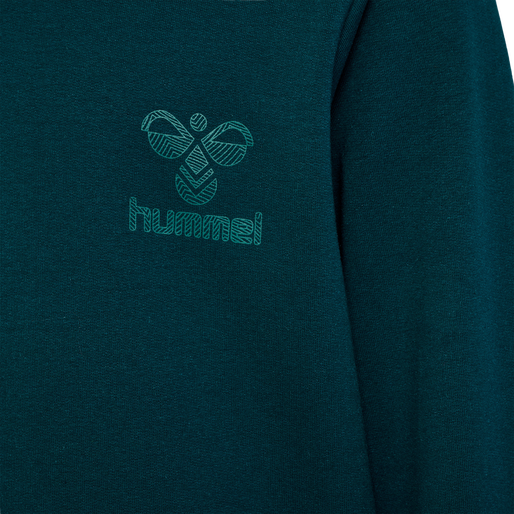 hmlFASTWO HOODIE, DEEP TEAL, packshot