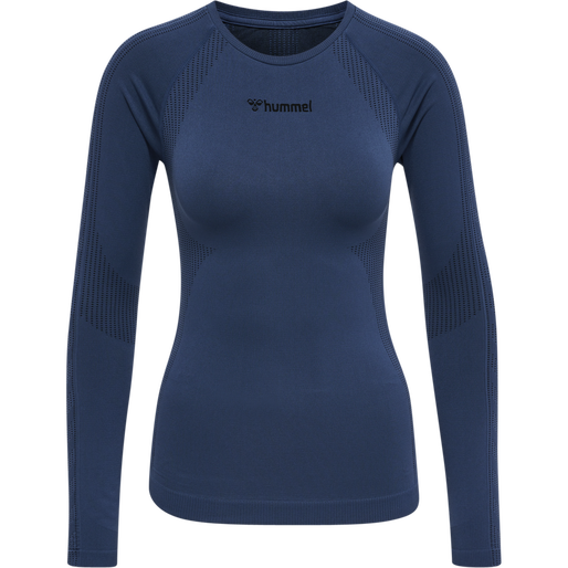 hmlMT SHAPING SEAMLESS T-SHIRT L/S, INSIGNIA BLUE, packshot