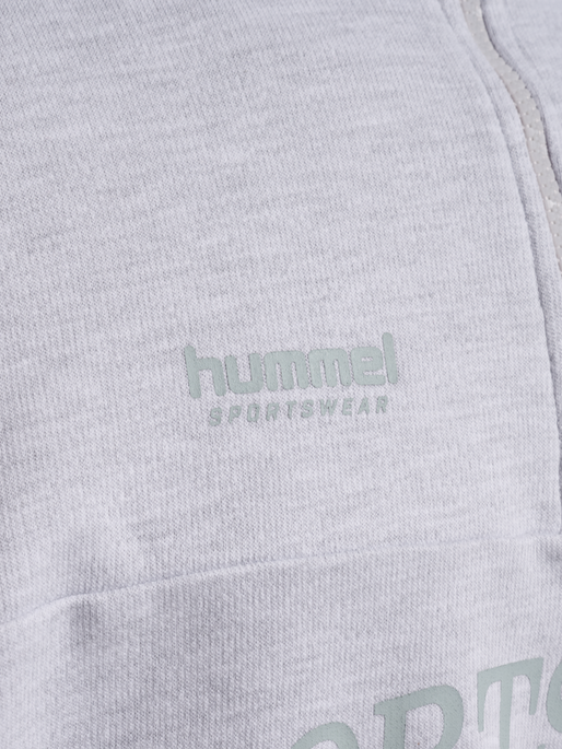 hmlOVERSIZED HALFZIP SW, LIGHT GREY MELANGE, packshot