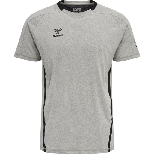 hmlCIMA XK T-SHIRT S/S, GREY MELANGE, packshot