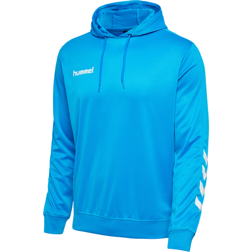 hmlPROMO POLY HOODIE, DIVA BLUE, packshot