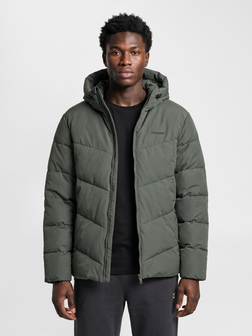 hmlPUFFER JACKET, CASTOR GRAY, model