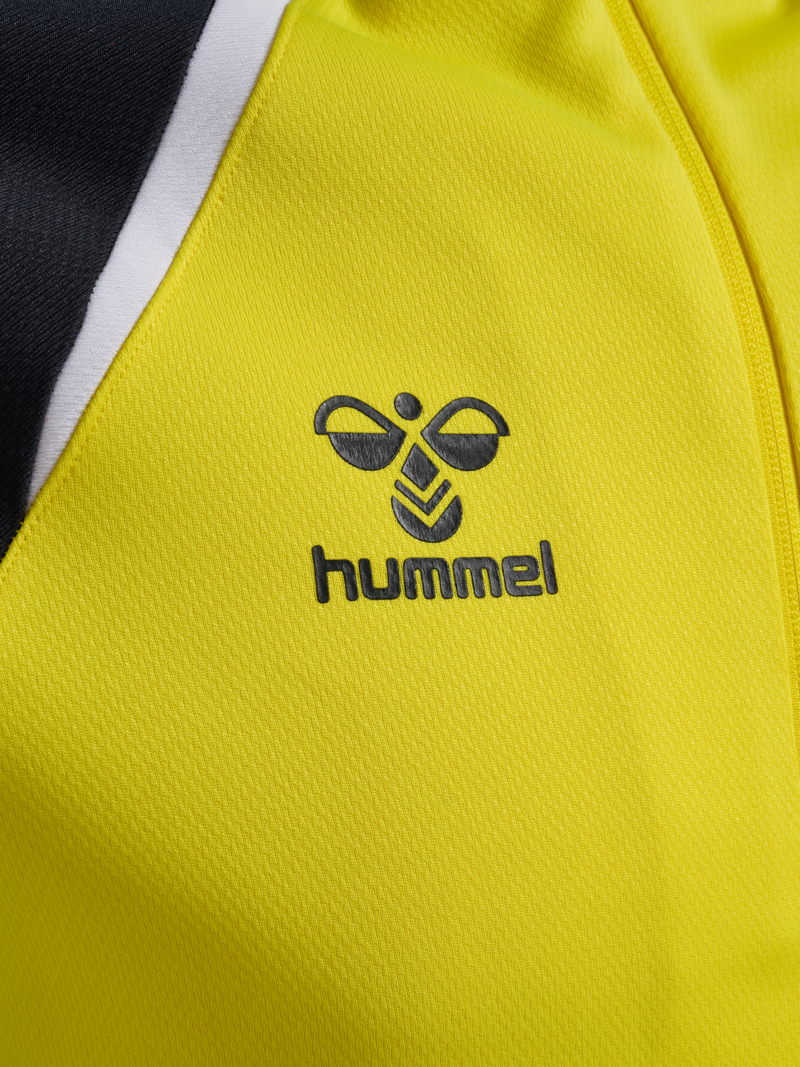 hmlLEAD 2.0 ZIP HOODIE, BLAZING YELLOW/BLACK, packshot