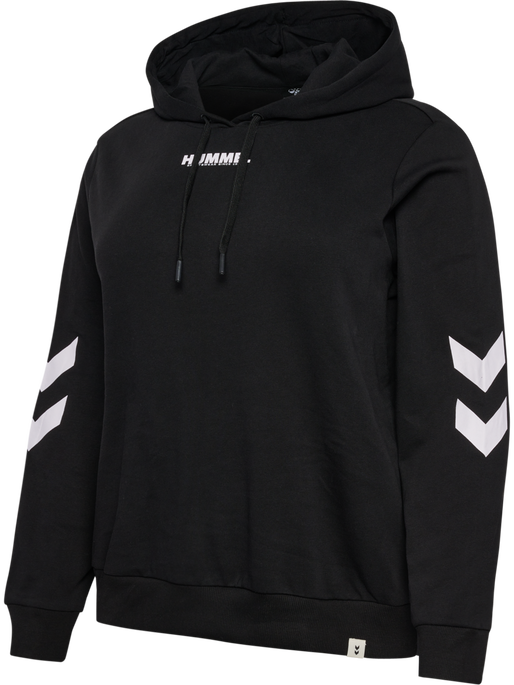 hmlLEGACY WOMAN HOODIE PLUS, BLACK, packshot