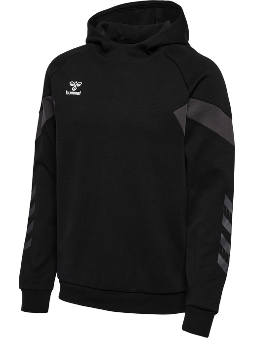 hmlTRAVEL SWEAT HOODIE, BLACK, packshot