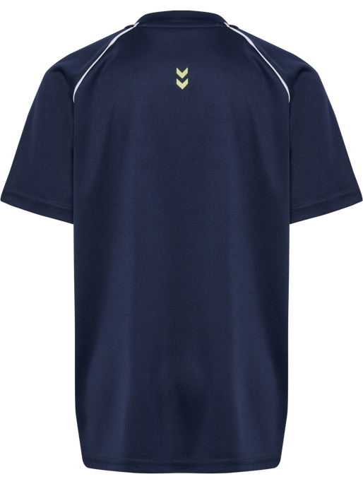 hmlJR GOAL PIPING T-SHIRT S/S, DRESS BLUES hmlJR GOAL PIPING T-SHIRT S/S, DRESS BLUES, packshot