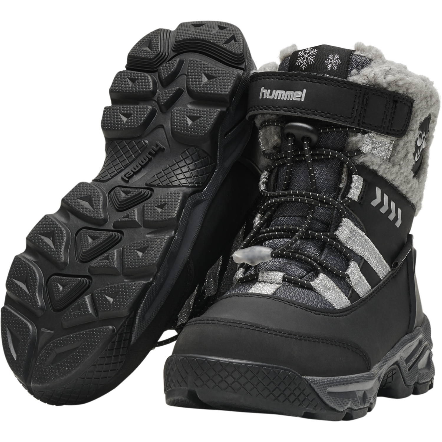 SNOW BOOT TEX JR, BLACK/SILVER, packshot