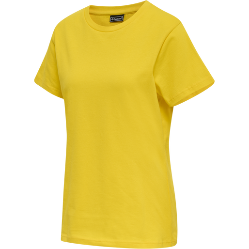 hmlRED BASIC T-SHIRT S/S WOMAN, EMPIRE YELLOW, packshot