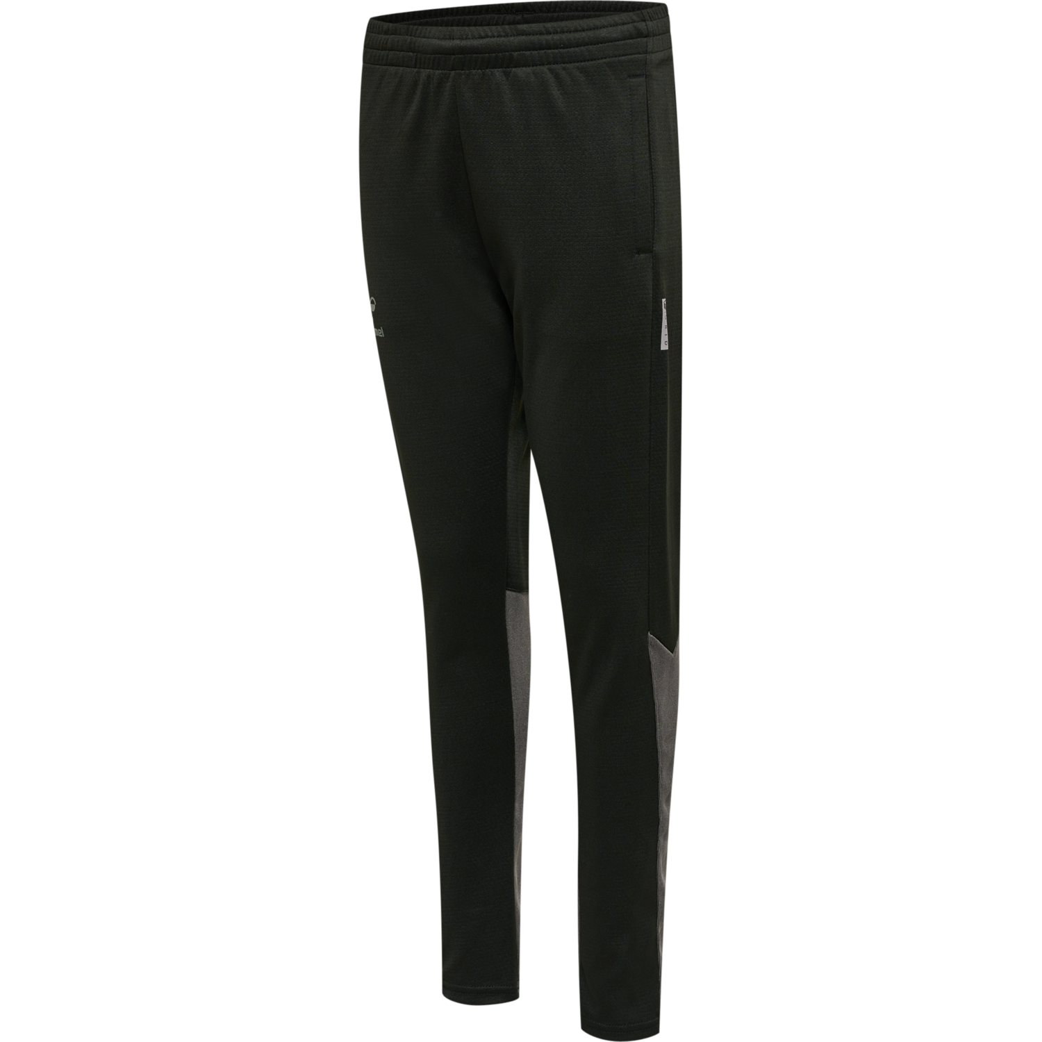 hmlONGRID POLY PANTS KIDS, JET BLACK/FORGED IRON, packshot